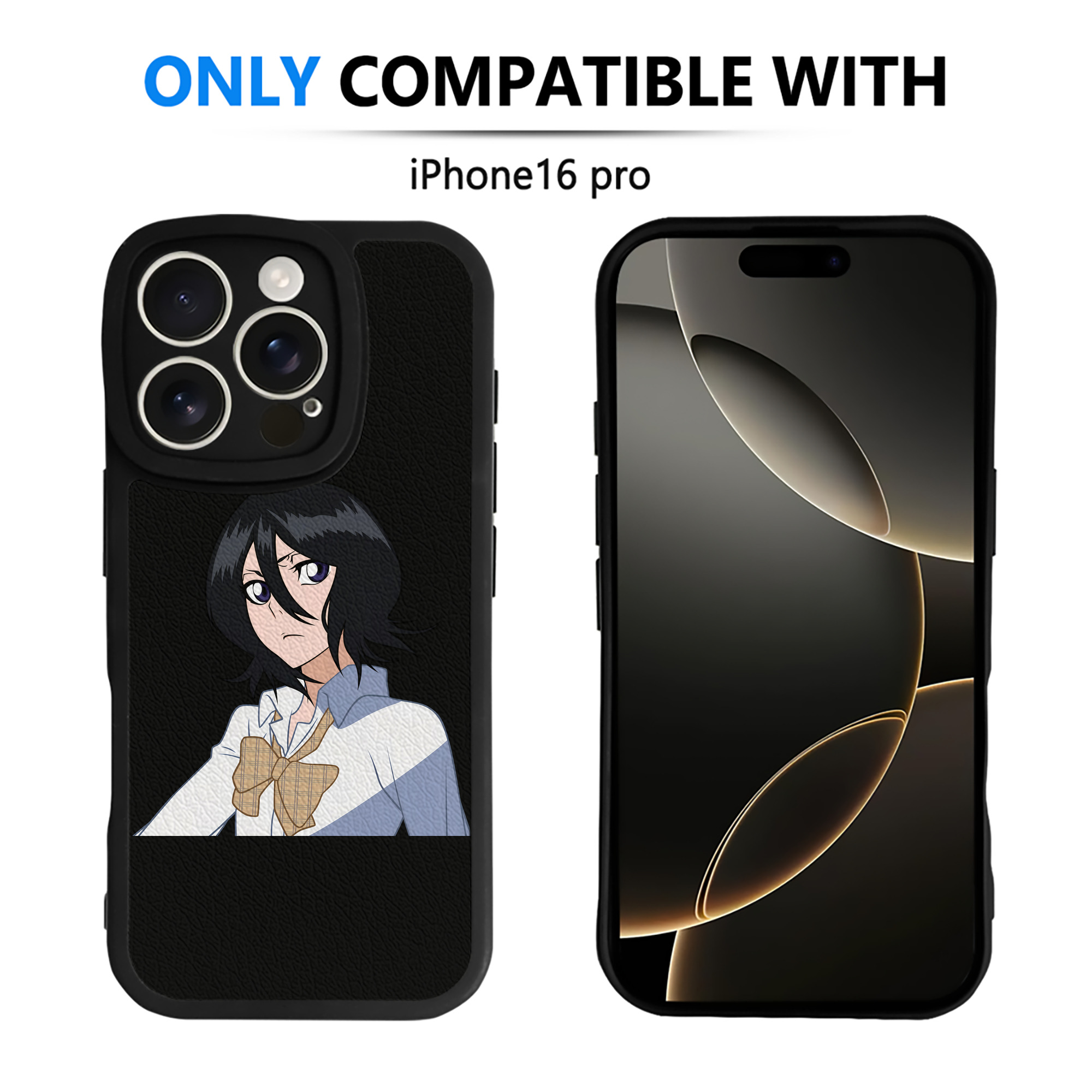（画像用） ブリーチ 朽木ルキア BLEACH Kuchiki Rukia 【iPhone 16シリーズ対応】シリコンスマホケース（レザー調） 材質：シリコン